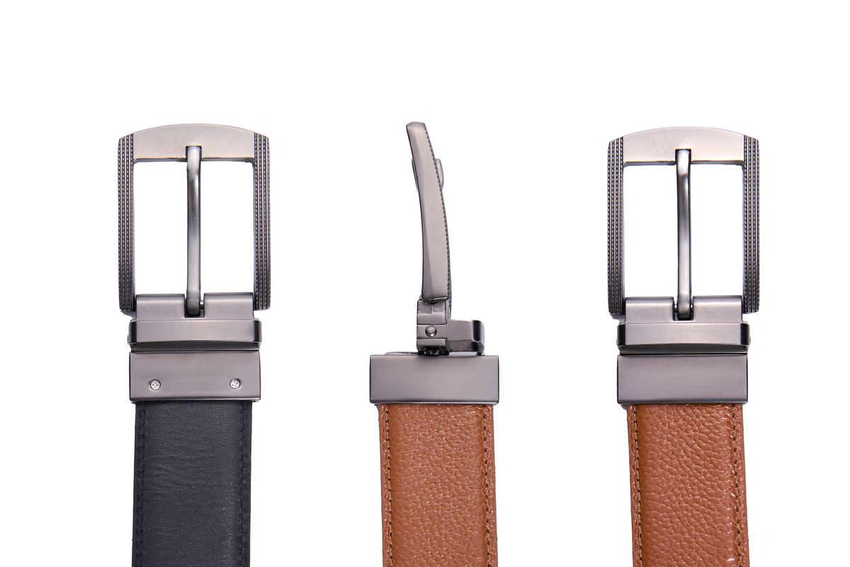 Ceinture Double face 2 en Cuir Véritable Élégance et Polyvalence pour l'Homme