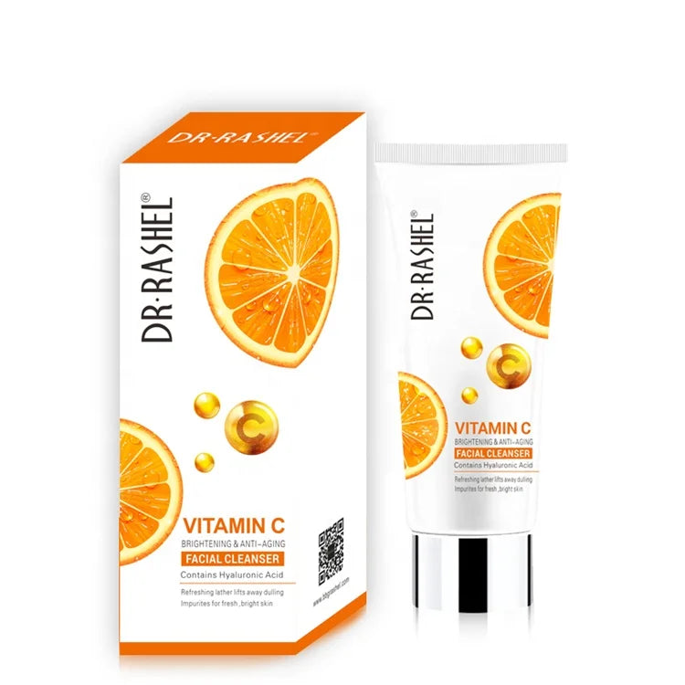 Gel Nettoyant Visage Bio à la Vitamine C Anti-Âge Blanchissante