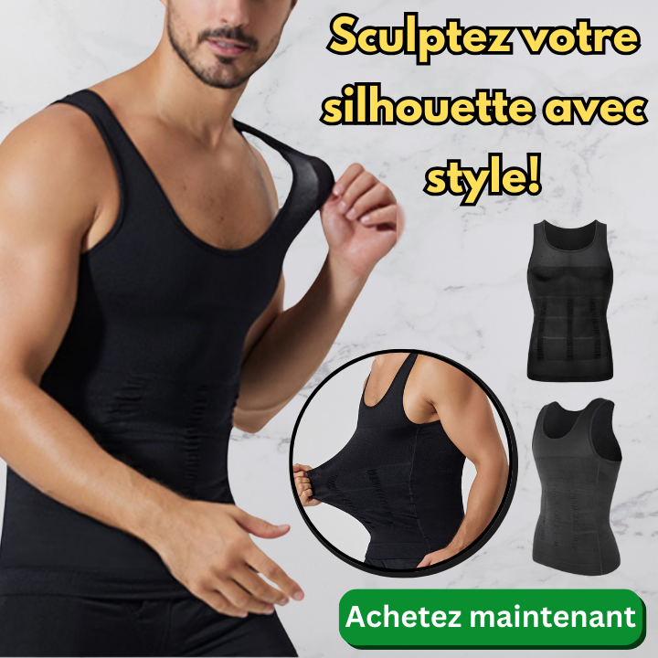 T-shirt pour cacher le ventre Noir