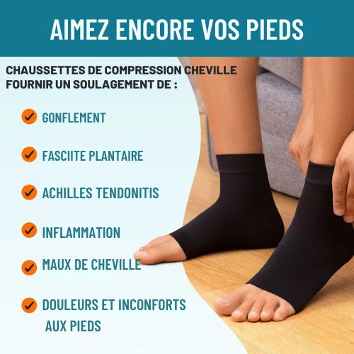 Chaussettes de Compression Anti-Fatigue pour Pieds