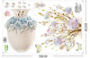 Autocollants muraux de fleurs de vase