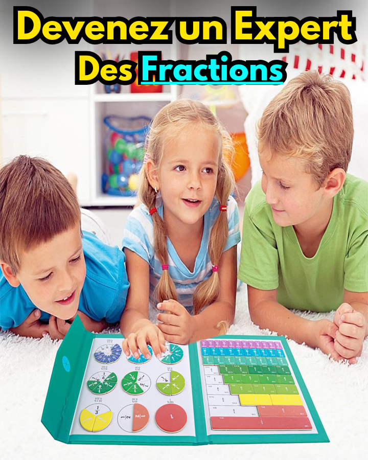 Puzzle de fractions de livre magnétique pour enfants