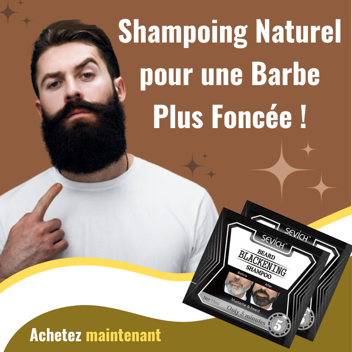 Shampoing teinture rapide pour barbe noire