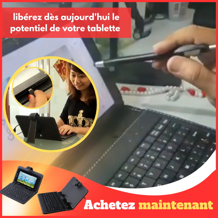 Étui clavier pour tablette 7 pouces