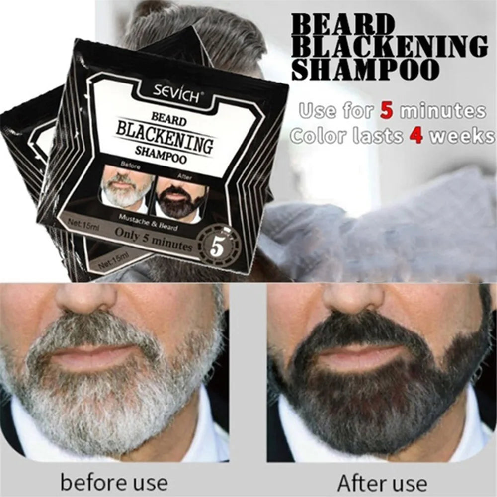 Shampoing teinture rapide pour barbe noire