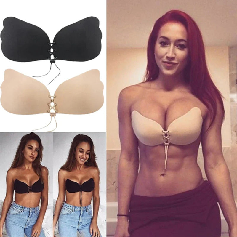 Soutien-gorge invisible en silicone auto-adhésif